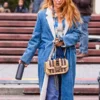 It Ends With Us Denim Shearling Coat