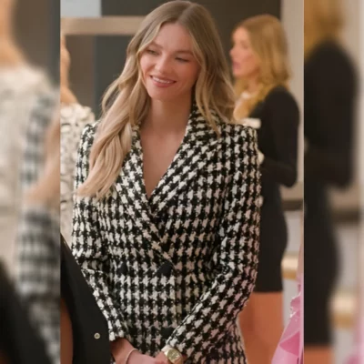 Selling Sunset Alanna Gold Tweed Blazer
