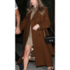 Taylor Swift NYC Date Night Brown Coat