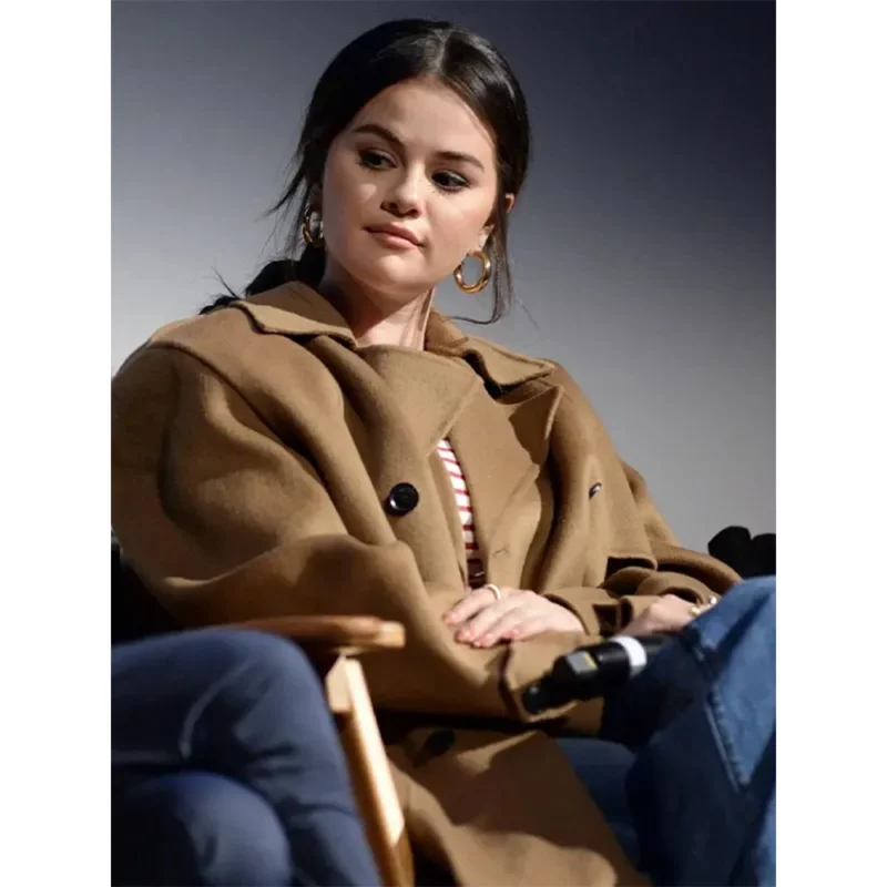 Telluride Film Festival Selena Gomez Brown Trench Coat