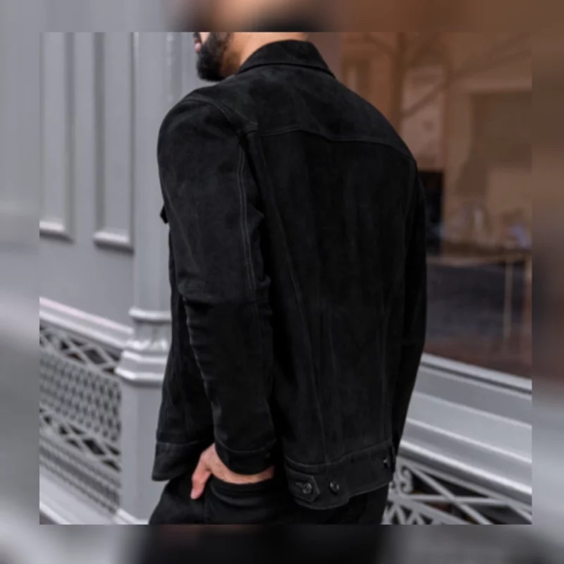 The Killer's Game Ben Kingsley Black Suede Jacket