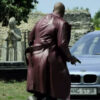 The Killer's Game Terry Crews Maroon Leather Coat