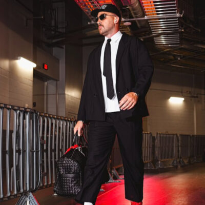 Travis Kelce Chiefs Falcons Suit