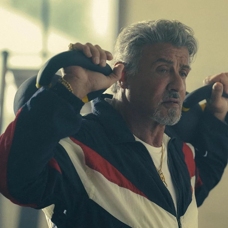 Tulsa King Sylvester Stallone Dwight Manfredi Blue Tracksuit