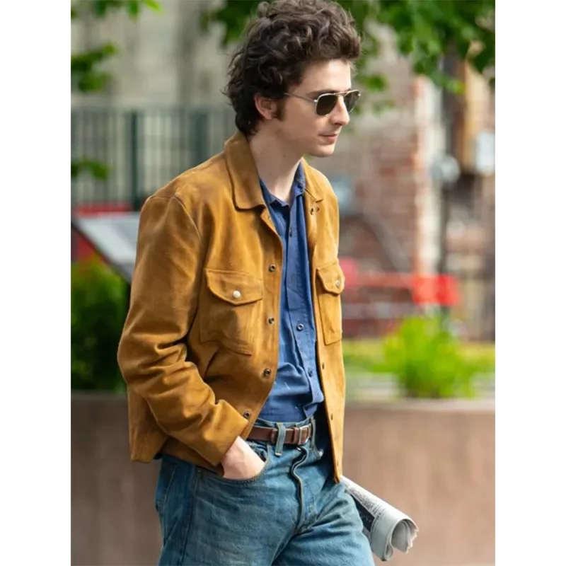 A Complete Unknown Bob Dylan Brown Suede Leather Jacket
