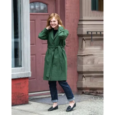 A Complete Unknown Elle Fanning Green Coat