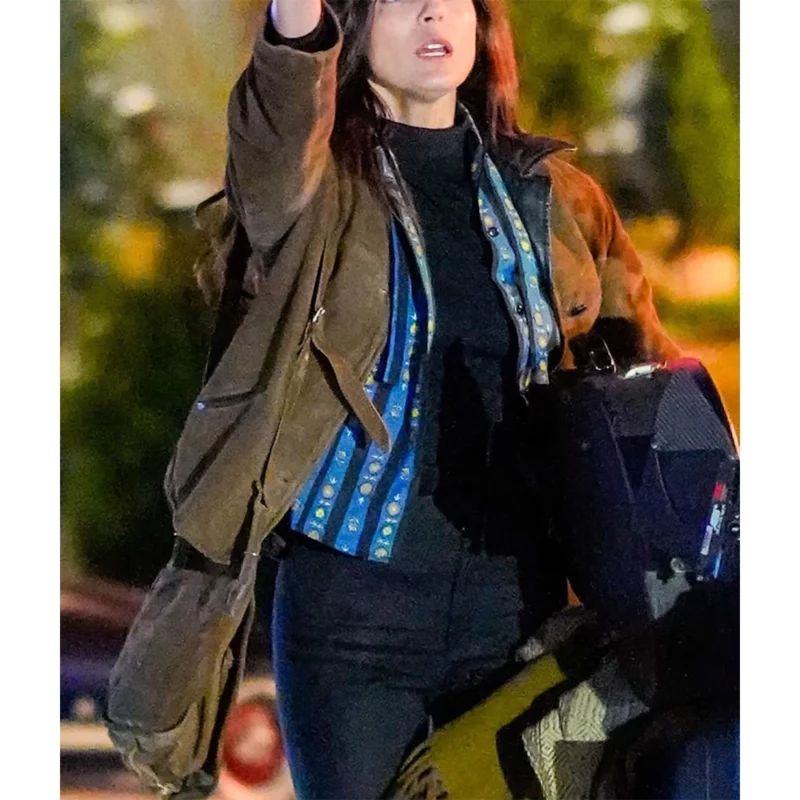 A Complete Unknown Monica Barbaro Suede Leather Jacket