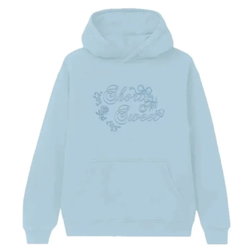 Access-Hollywood-Sabrina-Carpenter-Short-n-Sweet-Blue-Hoodie