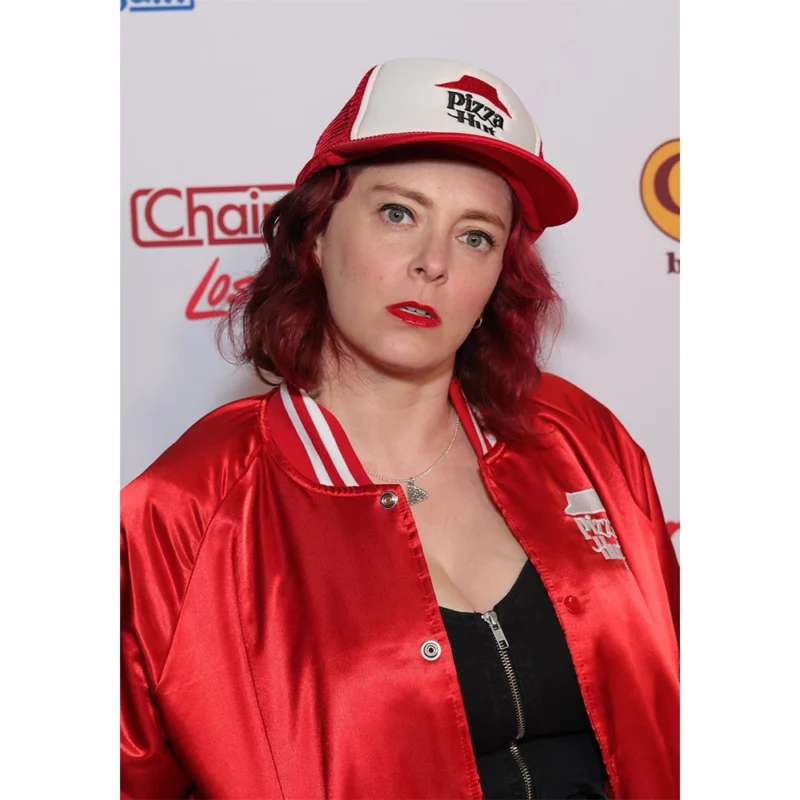 ChainFEST 2024 Rachel Bloom Bomber Red Jacket