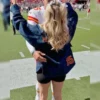 Chiefs-Vs-49ers-Game-Brittany-Mahomes-Custom-Blue-Denim-Jacket