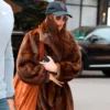 Dakota-Johnson-NYC-Brown-Fur-Coat
