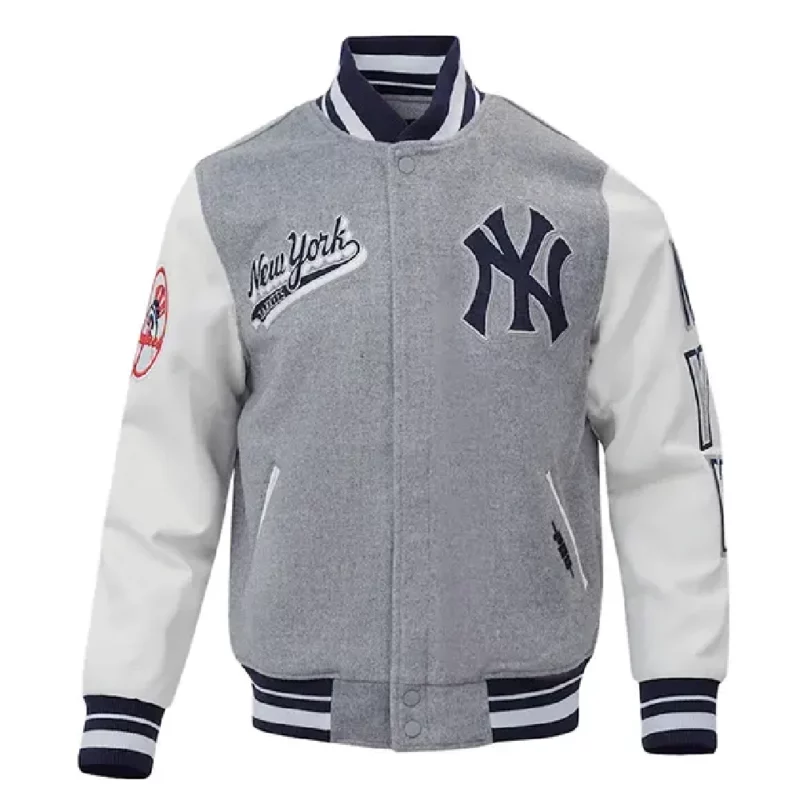 Fat-Joe-New-York-Yankees-Grey-Varsity-Jacket