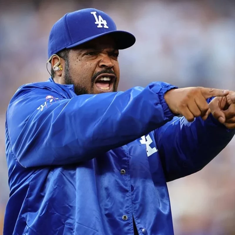 Ice-Cube-Dodgers-Blue-Satin-Jacket-1