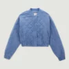 Isabelle-Trash-TV-Series-Culte-2024-Anaide-Rozam-Blue-Quilted-Velvet-Jacket