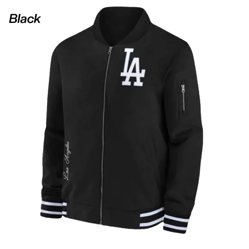 Los Angeles Dodgers Black Bomber Jacket