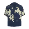 NY-Double-Date-Night-Travis-Kelce-Blue-Printed-Shirt