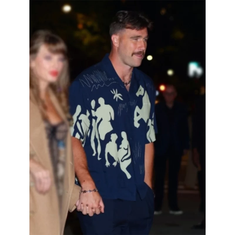 New-York-SoHo-Double-Date-Night-Travis-Kelce-Printed-Shirt