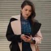 Selena Gomez Two Tone Coat
