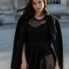 Paris Fashion Week Ana de Armas Black Coat