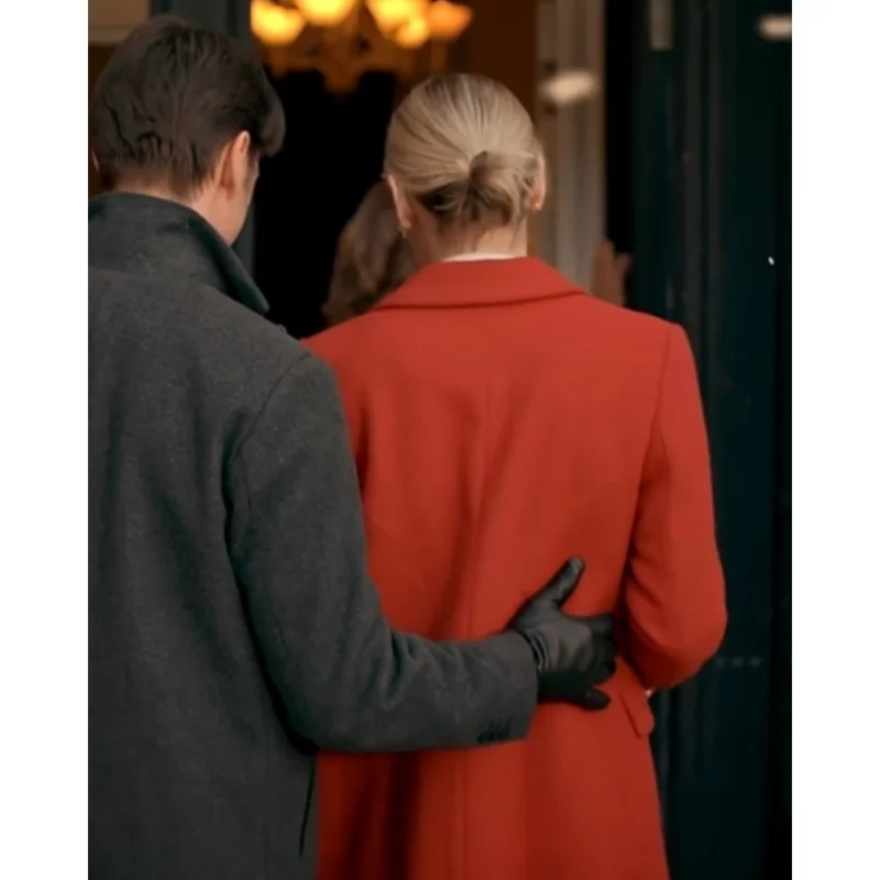 Rachel-Skarsten-The-Christmas-Charade-2024-Whitney-Red-Trench-Coat