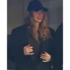 Taylor-Swift-Yankees-vs-Guardians-playoff-game-black-Coat-1
