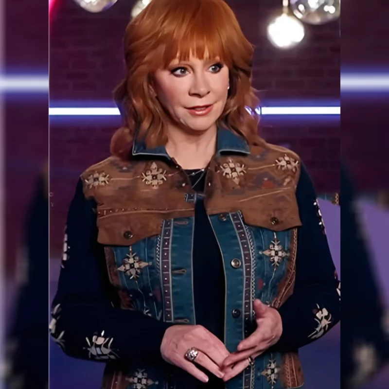 The-Voice-Reba-Embroidered-Suede-Denim-Jacket
