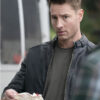 Tracker S02 Justin Hartley Colter Shaw Black leather Jacket
