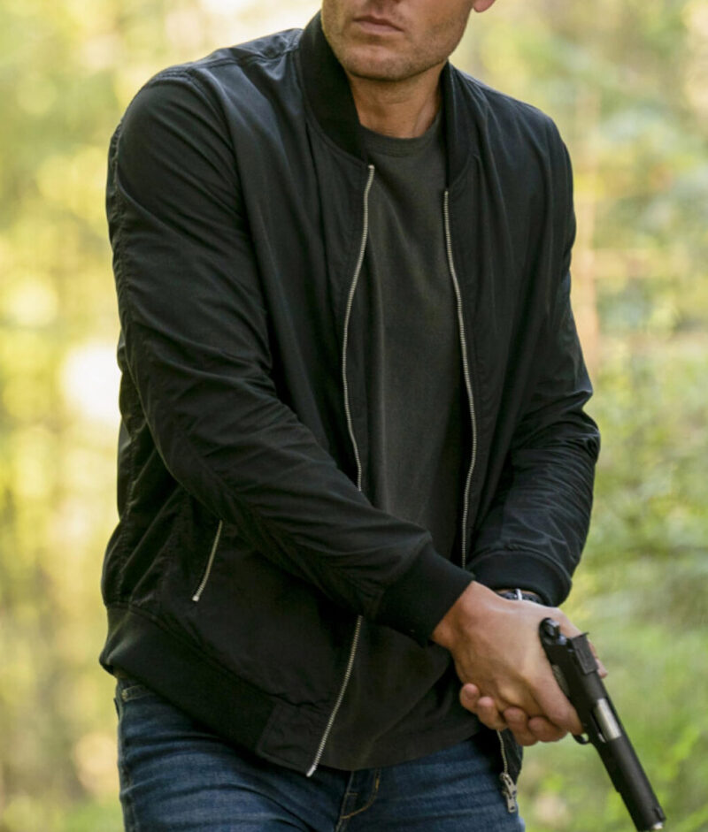 Tracker Season 02 Colter Shaw Justin Hartley Black Polyester Jacket