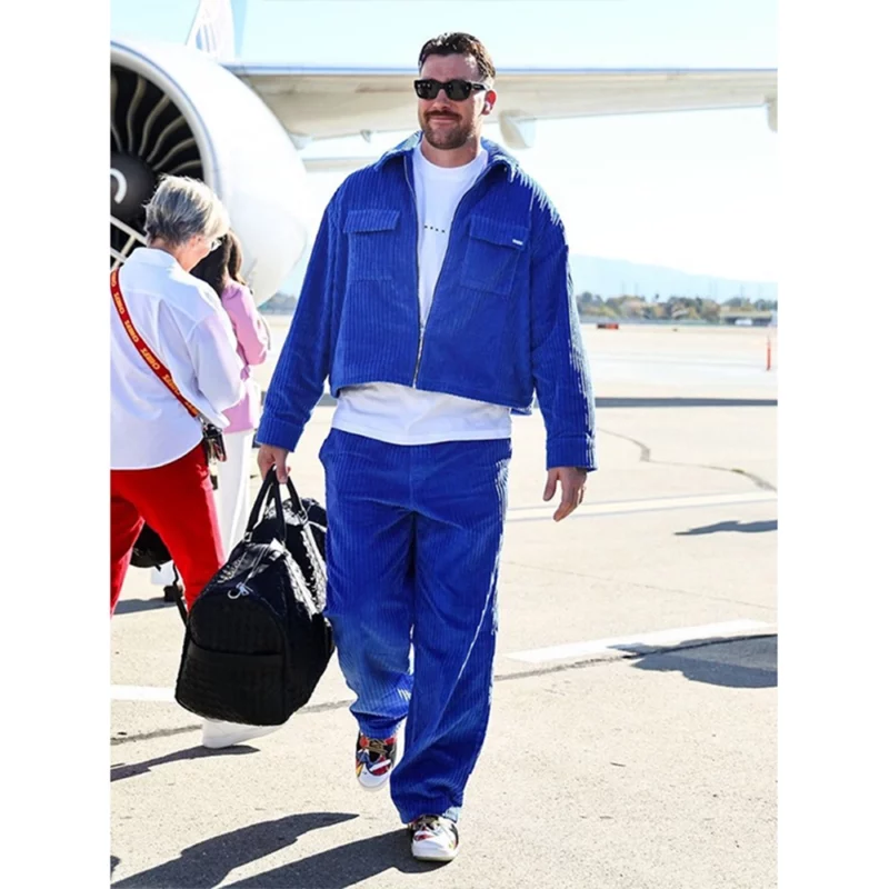 Travis-Kelce-Chiefs-vs-49ers-Game-Blue-Tracksuit