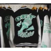 WNBA New York Liberty Off White Varsity Jacket