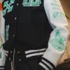 WNBA New York Liberty Off White Varsity Jacket