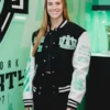 WNBA New York Liberty Off White Varsity Jacket