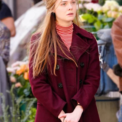 A Complete Unknown Sylvie Russo Maroon Coat