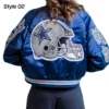 By Way of Dallas Cowboys Blue Satin Jacket