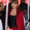 Chiefs-Broncos-Game-2024-Taylor-Swift-Red-and-Black-Plaid-Blazer