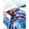 Chiefs vs Panthers Game 2024 Travis Kelce Half Zip Plaid Shirt Jacket