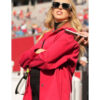Chiefs vs Panthers Game Brittany Mahomes Red Jacket