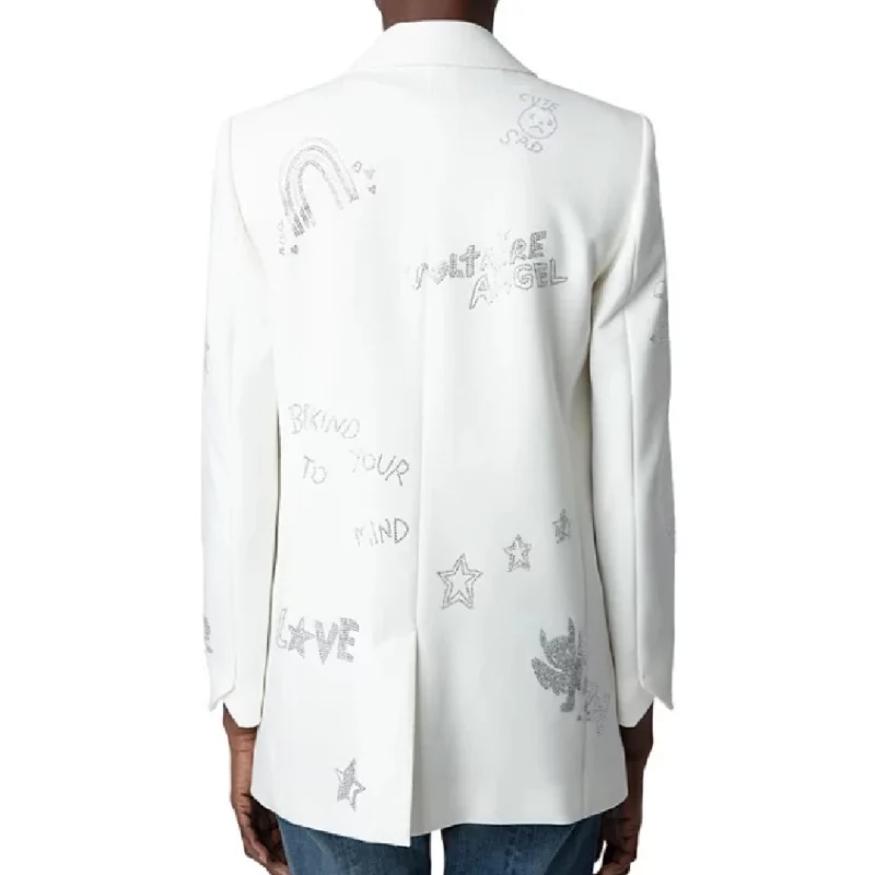 Elsbeth-Season-2-TruRose-Ciara-Renee-White-Graphic-Blazer