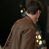 Film-The-Christmas-Charade-2024-Corey-Sevier-Brown-Leather-Jacket-1
