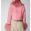 High-Potential-Season-01-Kaitlin-Olson-Rogue-Pink-Cropped-Fur-Jacket