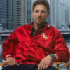 Jingle Bell Run Red Bomber Jacket