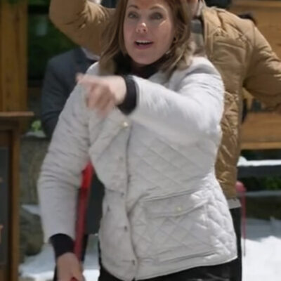Jingle Bell Run White Puffer Jacket