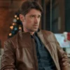 Josh-The-Christmas-2024-Corey-Sevier-Brown-Leather-Jacket-1