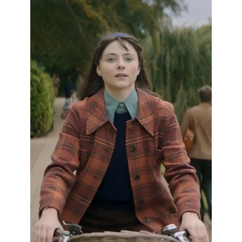 Joy-Thomasin-McKenzie-Plaid-Coat
