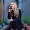 Kelsea-Ballerini-Black-Embellished-Pinstripe-Blazer
