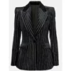 Kelsea-Ballerini-Black-Pinstripe-Blazer-1