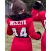 Kristin-Juszczyk-49ers-Red-Black-Snowsuit