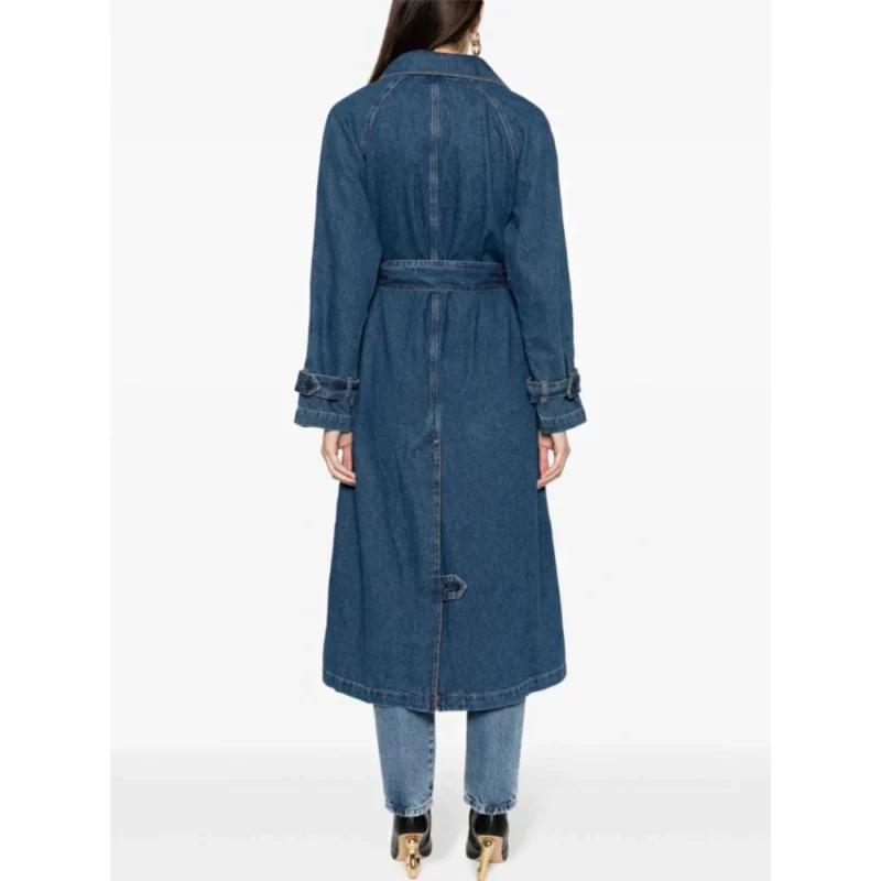 Kristin-Kreuk-Blue-Denim-Coat