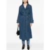 Kristin-Kreuk-Blue-Denim-Trench-Coat-front