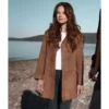 Kristin-Kreuk-Suede-Leather-Coat
